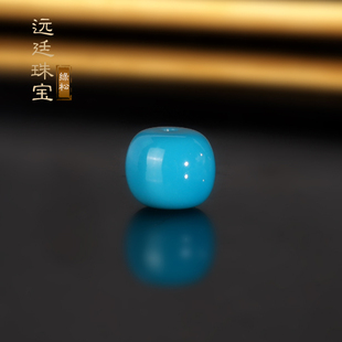 原矿天然绿松石老型珠散珠8-11mmGL67-76 玉化高瓷天花板配珠隔珠