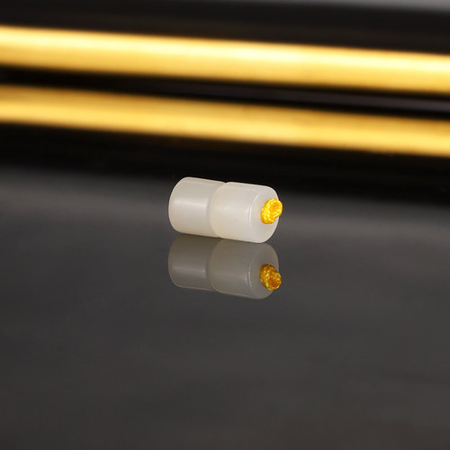天然新疆毕业级和田玉桶珠散珠直径5.6x4.9mm一对 2795号隔珠配珠