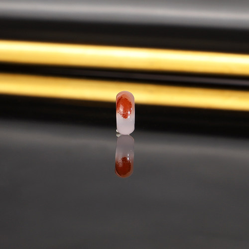 南红面包圈隔珠满天星8x3.4mm 2777号 冰种冰飘飘花配珠散珠