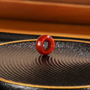 天然南红散珠GPD15 直径11.5mm 高货隔珠红白料配珠单珠顶珠大孔