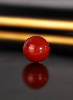 原矿天然川料牛血火焰红南红散珠直径10.5mm 292号 毕业级隔珠