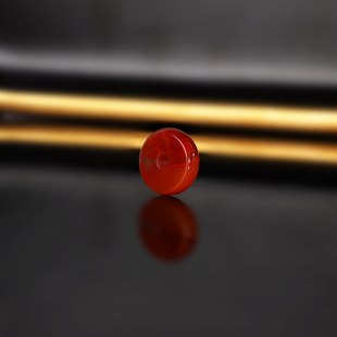 原矿天然南红隔珠散珠 1356号 12.3x4mm 大孔珠 南红配珠隔珠