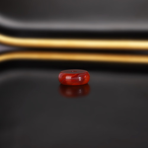 原矿天然瓦西南红隔珠 直径14x5.2mm 784号 大孔珠 散珠配珠