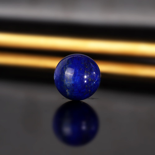 天然阿富汗青金石散珠 13.3mm 1399号 帝王蓝青金配珠隔珠