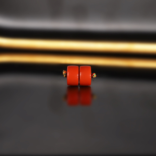 原矿天然瓦西南红直切隔珠 直径8.1x4.9mm A22天花板精工配珠散珠