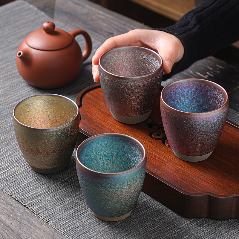 建阳铁胎建盏主人杯单杯大号七彩曜变兔毫茶杯陶瓷功夫茶具品茗杯,餐饮具,建盏,淘宝优惠券,粉丝福利购,淘宝优惠卷