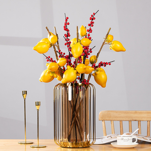 仿真黄金果五代果同堂果乔迁新居喜庆花艺客厅招财发财果装饰插花