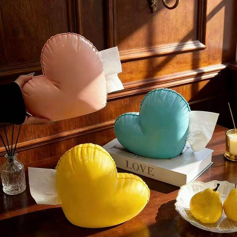 创意心形纸巾盒家用装饰摆件多色可选家居装饰用品彩色爱心抽纸盒,家居饰品,装饰纸巾盒,淘宝优惠券,粉丝福利购,淘宝优惠卷