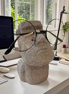 ins抽象人脸眼镜架摆件装饰摆件