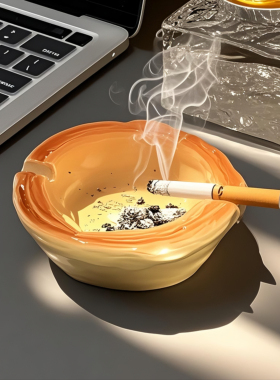 创意蛋挞烟灰缸可爱搞怪高级感