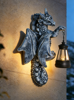 欧式复古龙形壁挂装饰灯户外庭院灯具墙面壁挂式装饰摆件壁灯艺术