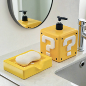 创意问号肥皂盒家用卫生间沐浴露皂液瓶可爱分装 饰品摆件 瓶桌面装