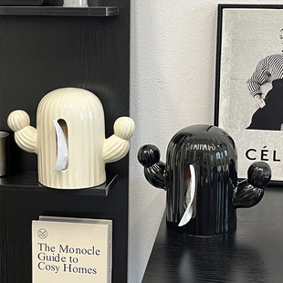 仙人掌纸巾盒高级感小众装饰品摆件客厅卧室房间改造家居用好物件