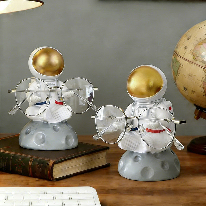 创意宇航员眼镜架桌面摆件太空人收纳装饰品书房办公桌眼镜收纳架,家居饰品,桌面摆件,淘宝优惠券,粉丝福利购,淘宝优惠卷