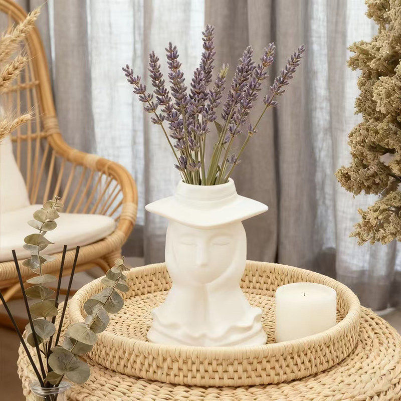 简约风绅士人物花瓶摆件白色艺术家居装饰品客厅茶几插花装饰摆件,家居饰品,花瓶,淘宝优惠券,粉丝福利购,淘宝优惠卷