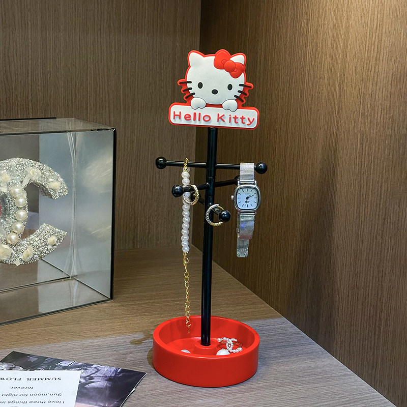 创意卡通凯蒂猫首饰收纳架摆件