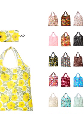 T190韩国花布手机袋便携折叠手机环保袋订LOGO超市购物袋手提布袋