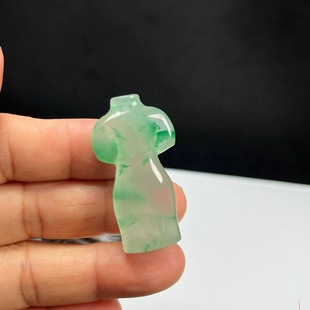 天然玉石精品珠宝高冰飘翠绿色非洲翠玉旗开得胜吊坠旗袍毛衣链