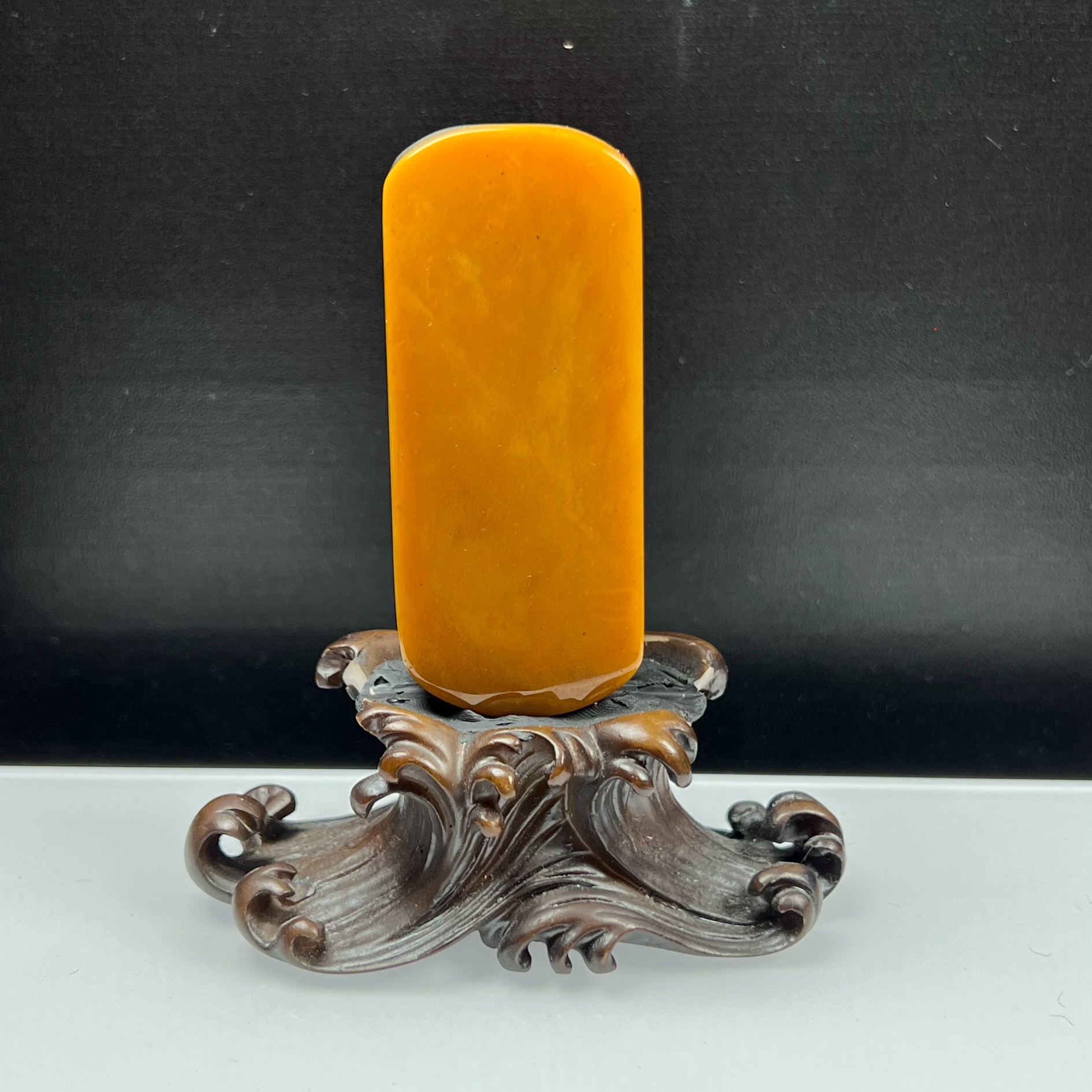 天然玉石精品珠宝缅料黄龙玉金沙无事牌手玩件把玩送礼证书