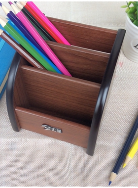 包邮木质笔筒 高档创意笔筒 笔座汇星红木多功能 笔筒HX-1021笔座