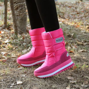 冬季 保暖雪地靴百搭加厚加绒中筒靴棉靴 防滑防水时尚