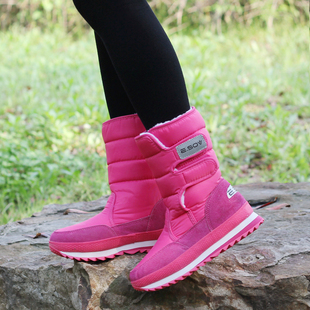 冬季女鞋防水雪地棉中筒靴加厚雪地靴女保暖雪地鞋棉鞋平底短靴女
