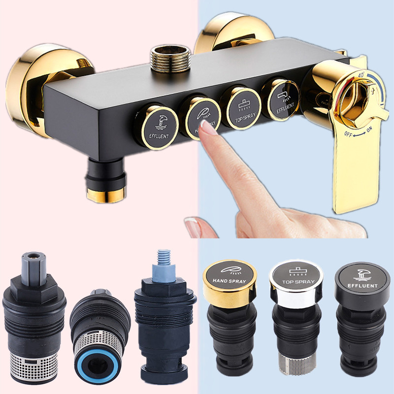 铜淋浴弹跳阀芯按键维修配件