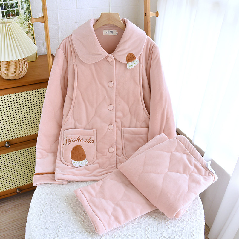 孕妇睡衣三层夹棉加厚保暖棉袄冬季月子服婴儿绒孕晚期哺乳衣套装,孕妇装/孕产妇用品/营养,家居服套装,淘宝优惠券,粉丝福利购,淘宝优惠卷