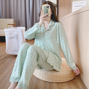 月子服春秋纯棉产后秋季 孕妇睡衣长袖 产妇哺乳喂奶衣家居服套装
