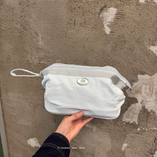 几日出门够用啦！韩版奶淡蓝色大容量化妆包旅行出差护肤品洗漱包