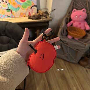 升级拉链款 4代蓝牙耳机包女生包包配饰挂件 日系可爱苹果1