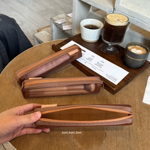 oh!适用于化妆刷子透气可视收纳袋大学生考试日用便携笔袋眉笔袋