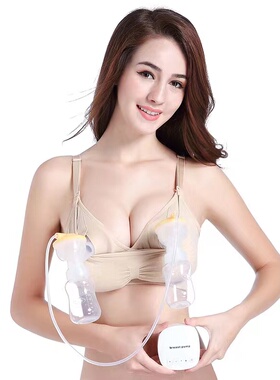 免手扶吸奶文胸哺乳内衣胸罩免扶哺乳文胸孕妇吸奶器泵奶集乳免扶