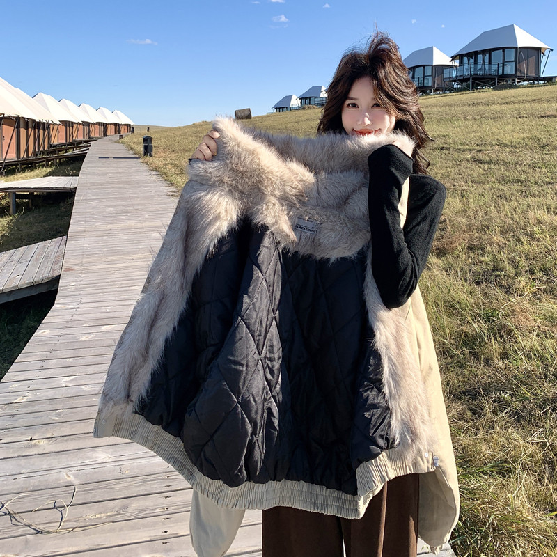 【现货】毛领连帽棉服2025冬季加厚保暖棉衣005-8090-P255-K378,女装棉衣/棉服,浙宝005