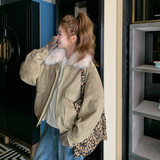 【新款现货】麂皮绒短款羽绒服毛领90白鸭绒005-6112-P285-K428，女装羽绒服，浙宝005