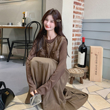 半裙复古女装休闲风裙子百褶裙时尚套装套装小香风显瘦气质网红，女装连衣裙，浙宝005