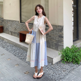 【现货】数据好蓝白拼接小众连衣裙0059922P125K188，女装连衣裙，浙宝005