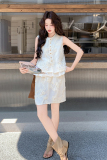 【新款】精致立体提花马甲半身裙两件套532-P145-K238，女装套装/套裙，浙宝005