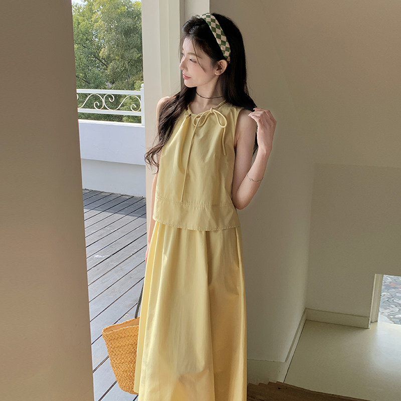【新品大货已出】2026夏季新款无袖假两件套连衣裙655-P130-K198,商品下架区,浙宝005