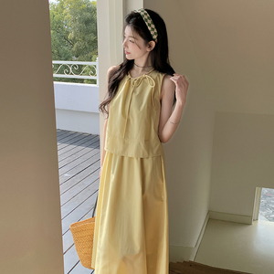 【新品大货已出】2026夏季新款无袖假两件套连衣裙655-P130-K198图片