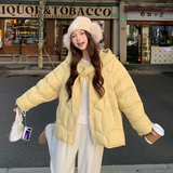 【新款现货】黄色针织帽可卸短款90绒羽绒服005-6126-P355-K528，女装羽绒服，浙宝005