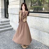 【大货足】法式美拉德小香风马甲套装6062-p175控288，女装连衣裙，浙宝005