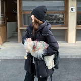 【好数据现货】连帽中长款收腰加厚白鸭绒外套005-6093-P275-K408，女装羽绒服，浙宝005