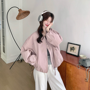 现货数据春季粉色洋气立领女式外套2B063-6179-P145-K248图片