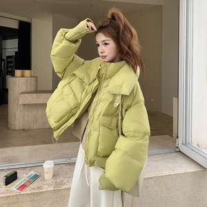 【现货】立领短款羽绒服面包服外套2025新款005-6090-P245-K368，女装羽绒服，浙宝005