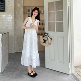 【新款大货出】法式海军领连衣裙女蝴蝶结无袖长裙6207-P165-K268，女装连衣裙，浙宝005