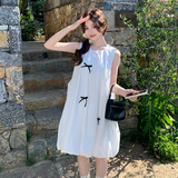 【大货足】无袖花苞连衣裙女夏季蝴蝶结背心裙501-P125-K208，女装连衣裙，浙宝005
