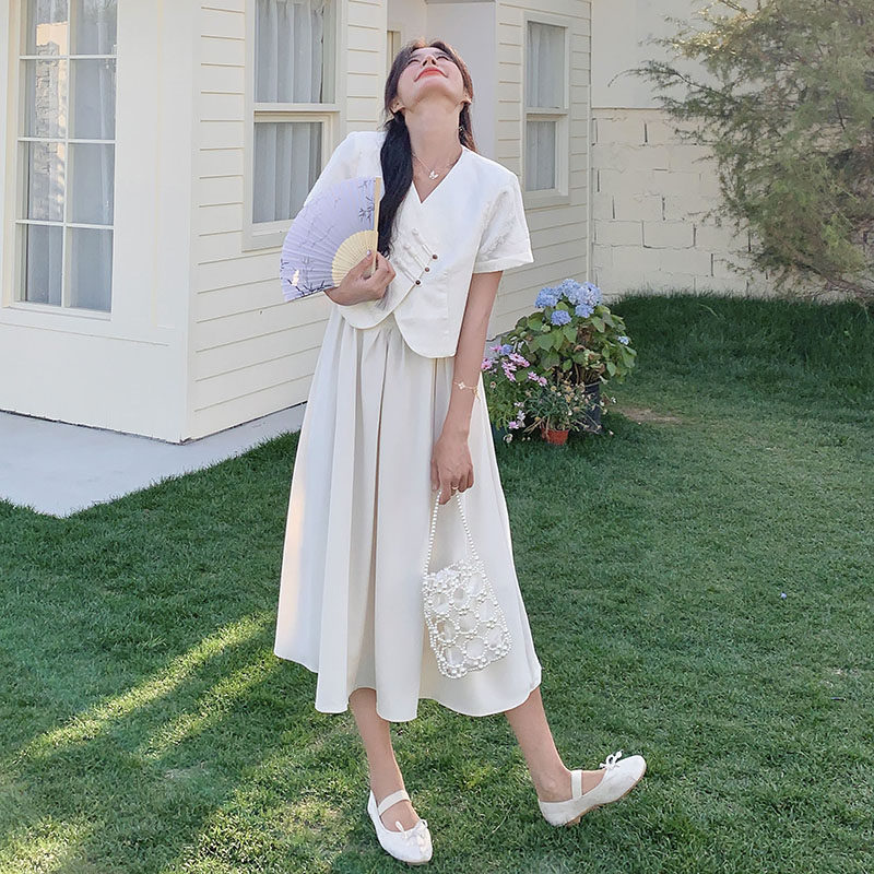 【大货已出】2026年夏季新品中式风连衣裙套装691-P155-K228，女装连衣裙，浙宝005