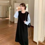 【新款好数据】大货已出假两件套连衣裙2B063-6160-P135-K218，女装连衣裙，浙宝005