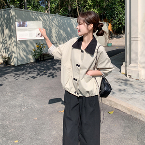 【大货已出】简约风短外套女宽松翻领夹克2B063-6177-P155-K248图片